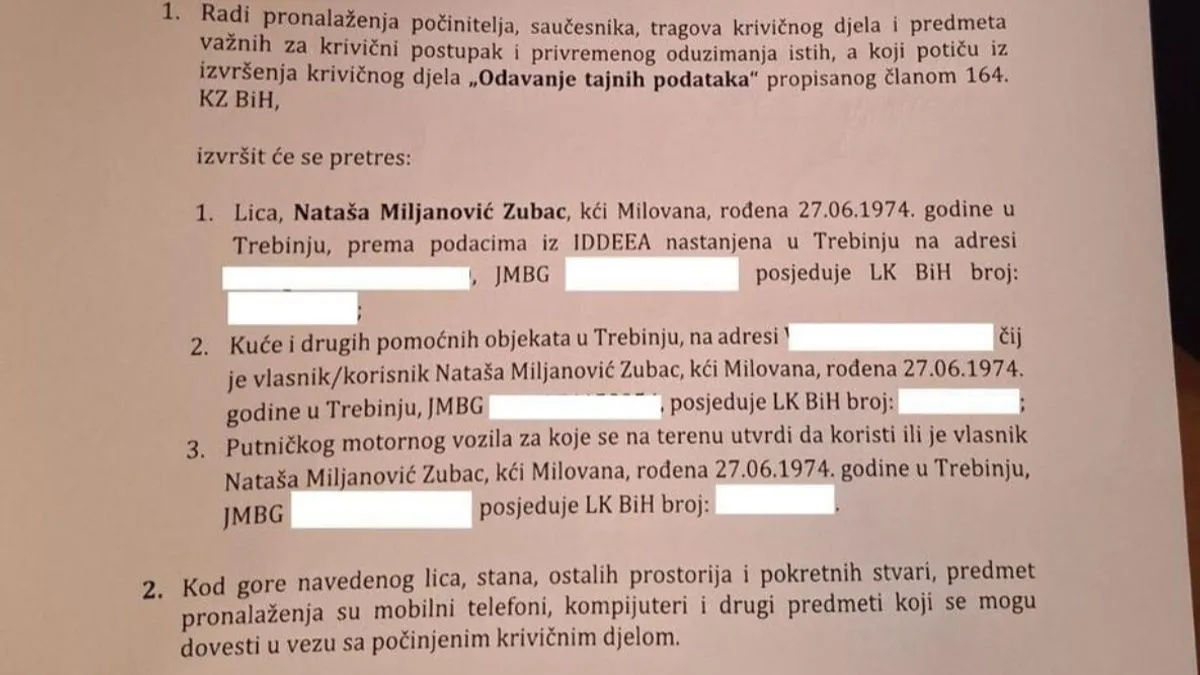 Poznat razlog privođenja bh. novinarke: Stranim ambasadama slala mailove protiv tužioca Pašića!