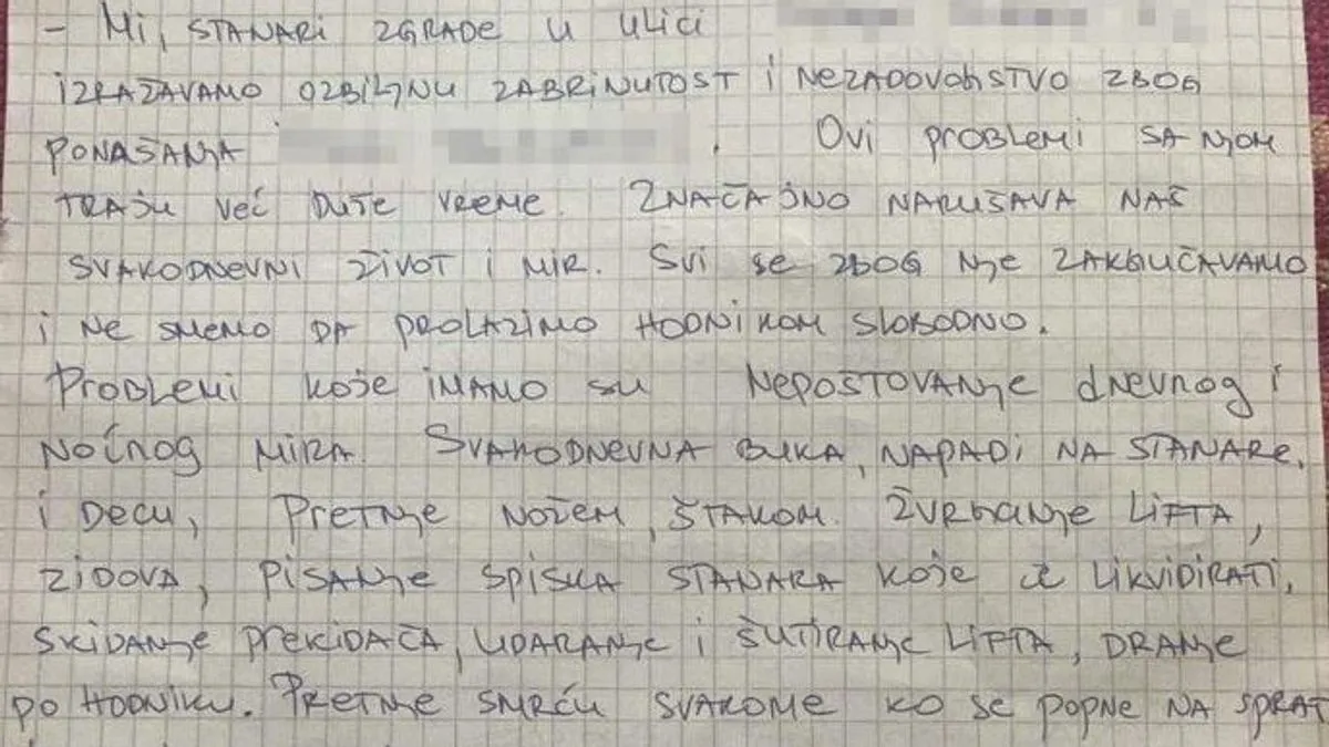 Komšinica iz pakla: Teroriše stanare, svi žive u strahu! Po hodnicima ispisuje jezive prijetnje