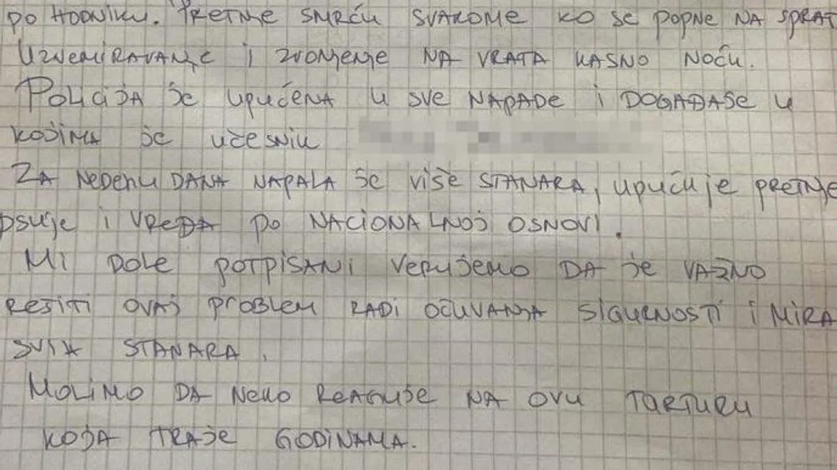 Komšinica iz pakla: Teroriše stanare, svi žive u strahu! Po hodnicima ispisuje jezive prijetnje