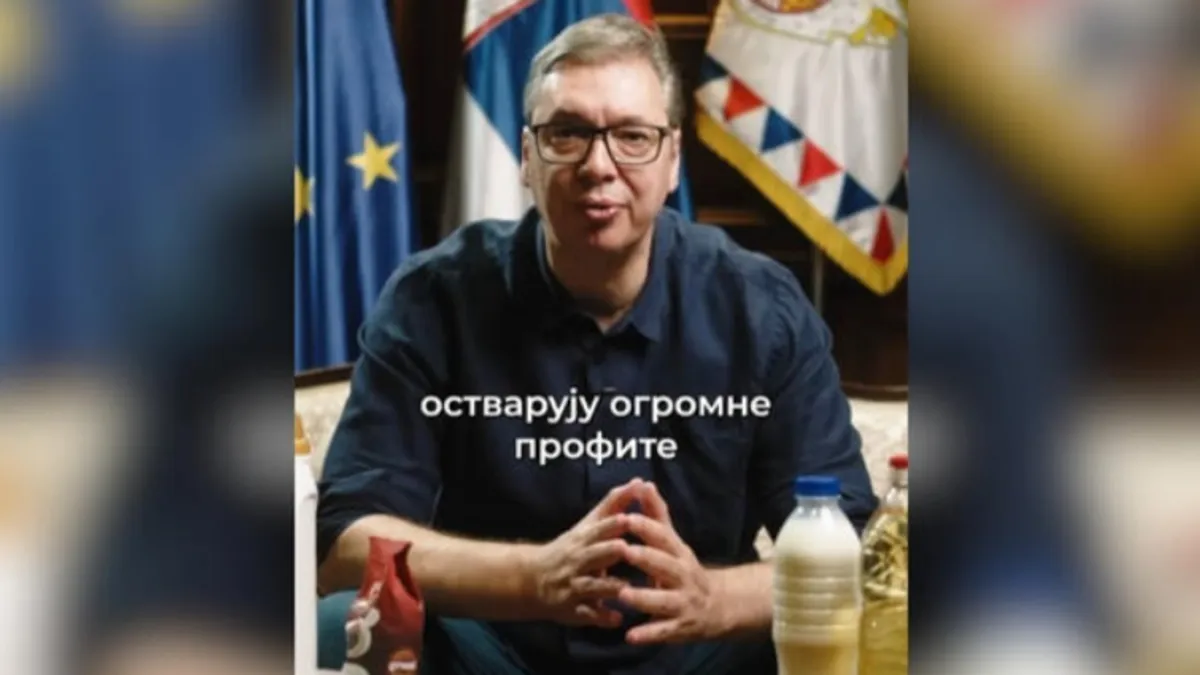 On je pokazao pojedine osnovne životne namirnice ističući da će zahvaljujući novim mjerama one koštati manje nego do sada.