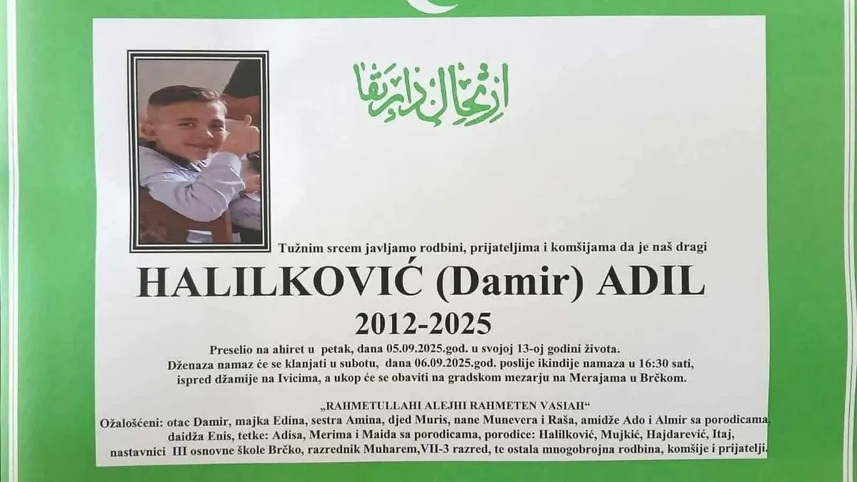 Njegov prerani odlazak ostavio je neizmjernu bol u srcima porodice, prijatelja, školskih drugova i svih koji su ga poznavali.