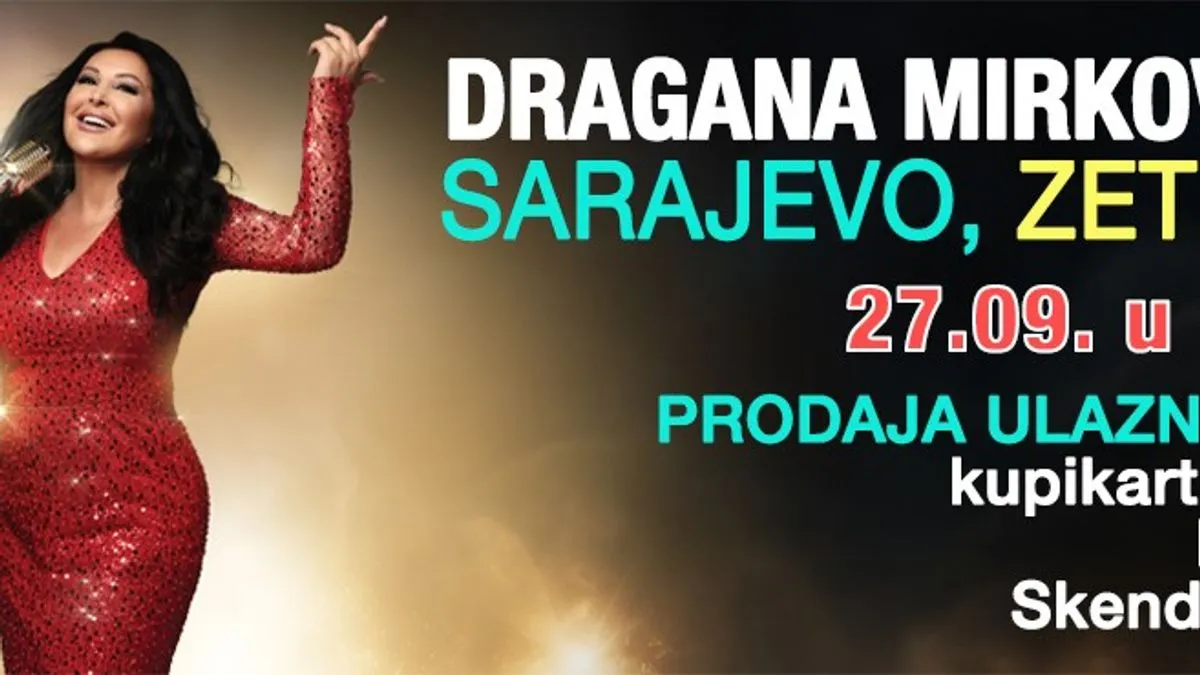 Znate li šta će Dragana Mirković sa zaradom od sarajevskog koncerta?