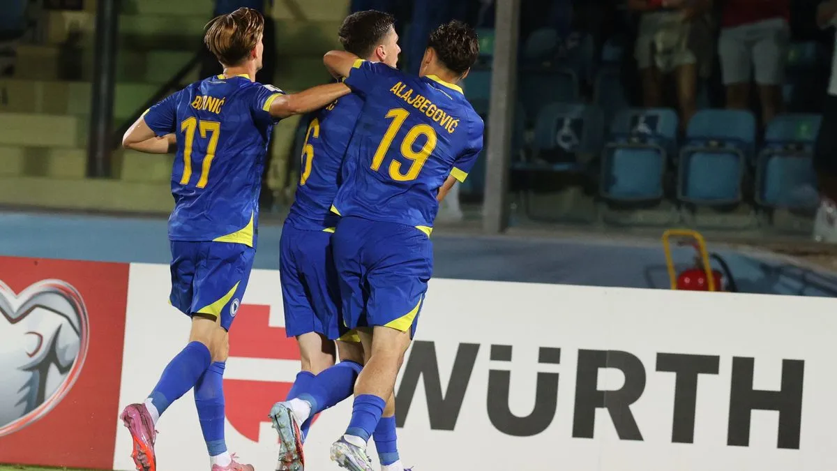 Golom Benjamina Tahirovića Znajevi vode sa 1:0 nakon prvog poluvremena u San Marinu