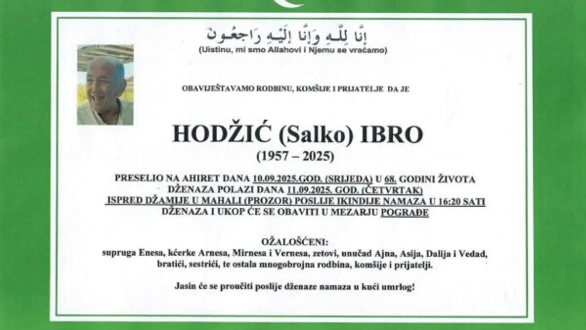 Preminuo Ibro za kojim se prošle sedmice tragalo