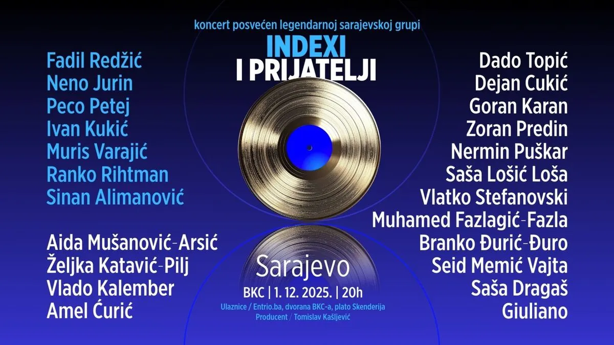 Velika muzička priča ponovo pred publikom:  „Indexi“ i prijatelji u BKC-u Sarajevo