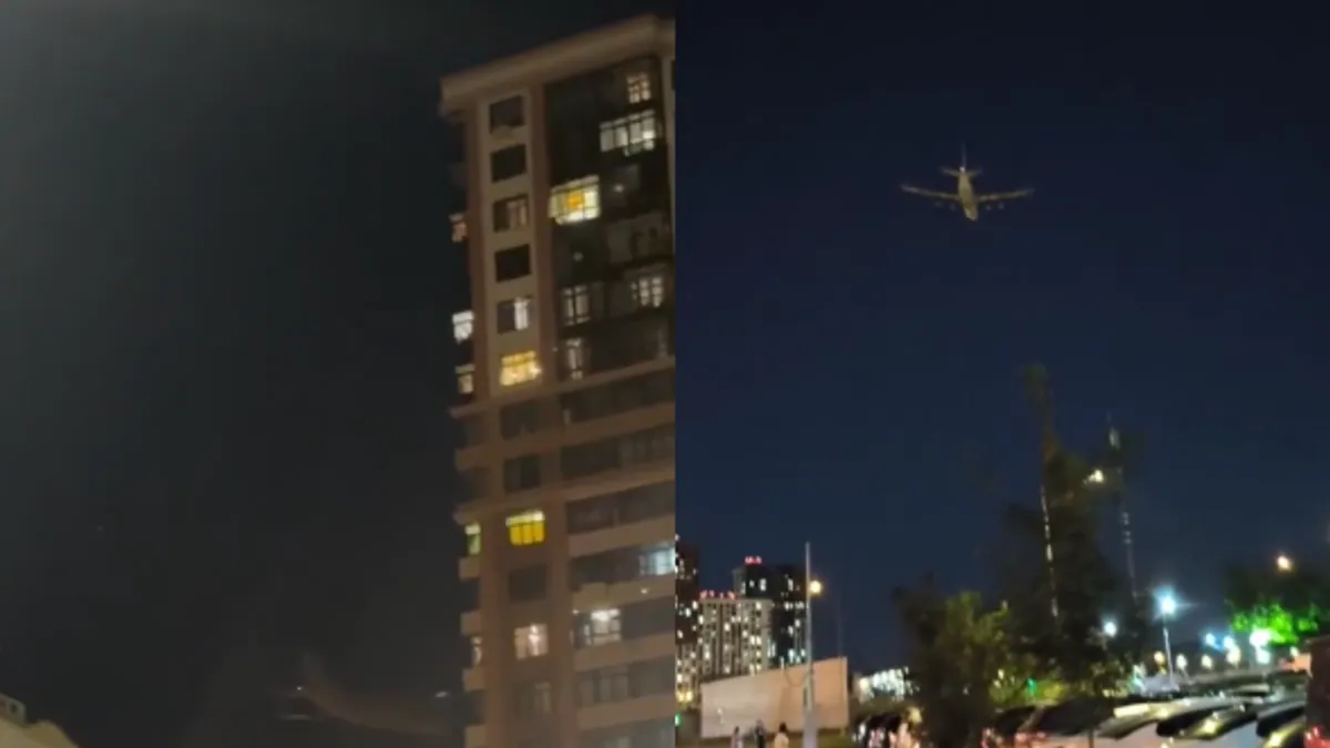 Pojavili su se snimci koie pokazuju putničke avione u niskom letu nad zgradama