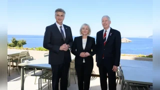 Andrej Plenković, Borjana Krišto, Chris Wright