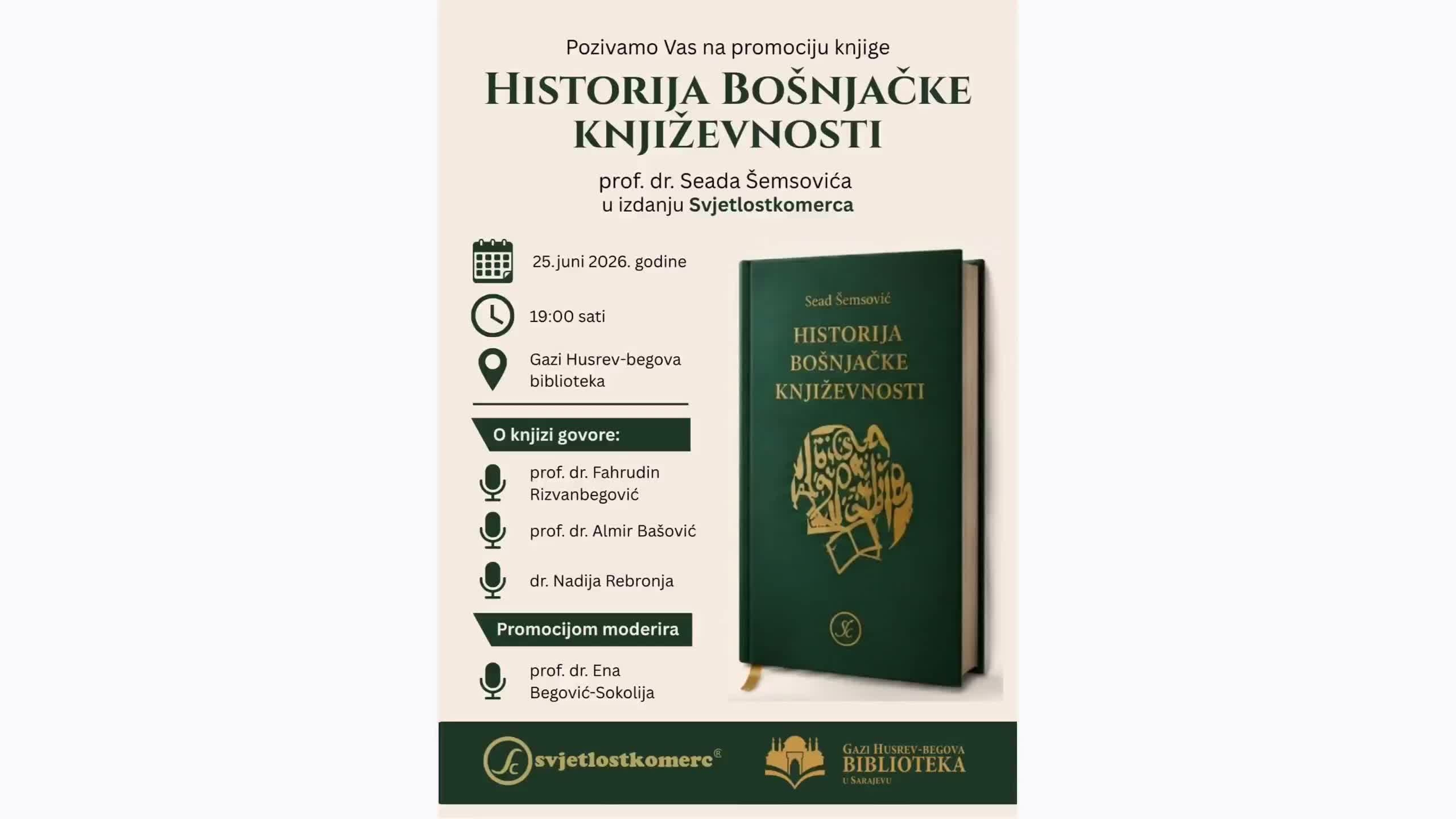 Promocija kapitalnog djela Seada Šemsovića – Historija bošnjačke književnosti