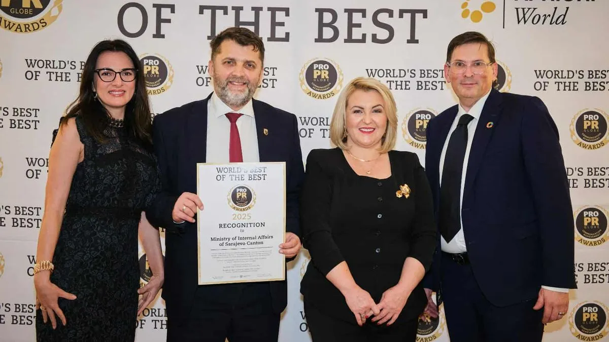 Svjetsko priznanje za MUP KS: Najbolja društveno odgovorna kampanja i strategija protiv droga