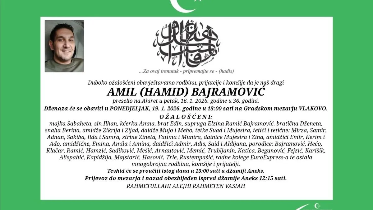 Sarajevo zavijeno u tugu: Preminuo mladi radnik, iza njega ostalo dvoje maloljetne djece