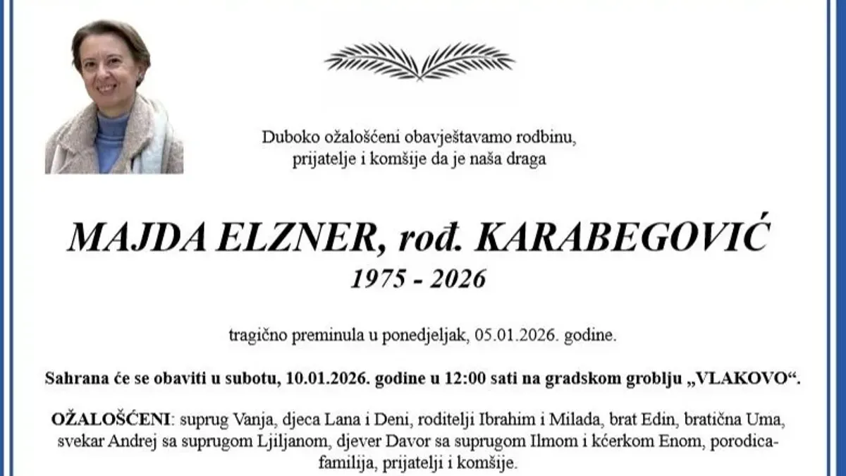 Ovo je majka dvoje djece koja je smrtno stradala na Grbavici nakon što je drvo palo na nju