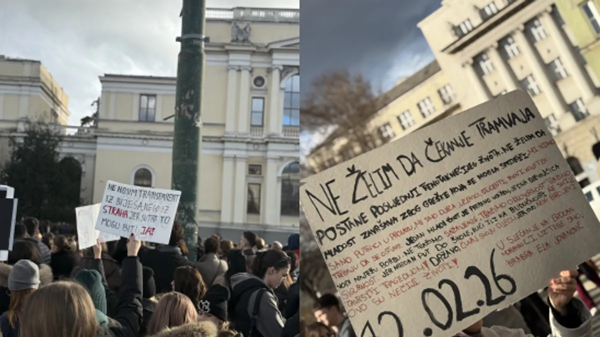 Protesti nakon tragedije: Blokiran centar Sarajeva, mladi traže ostavke 