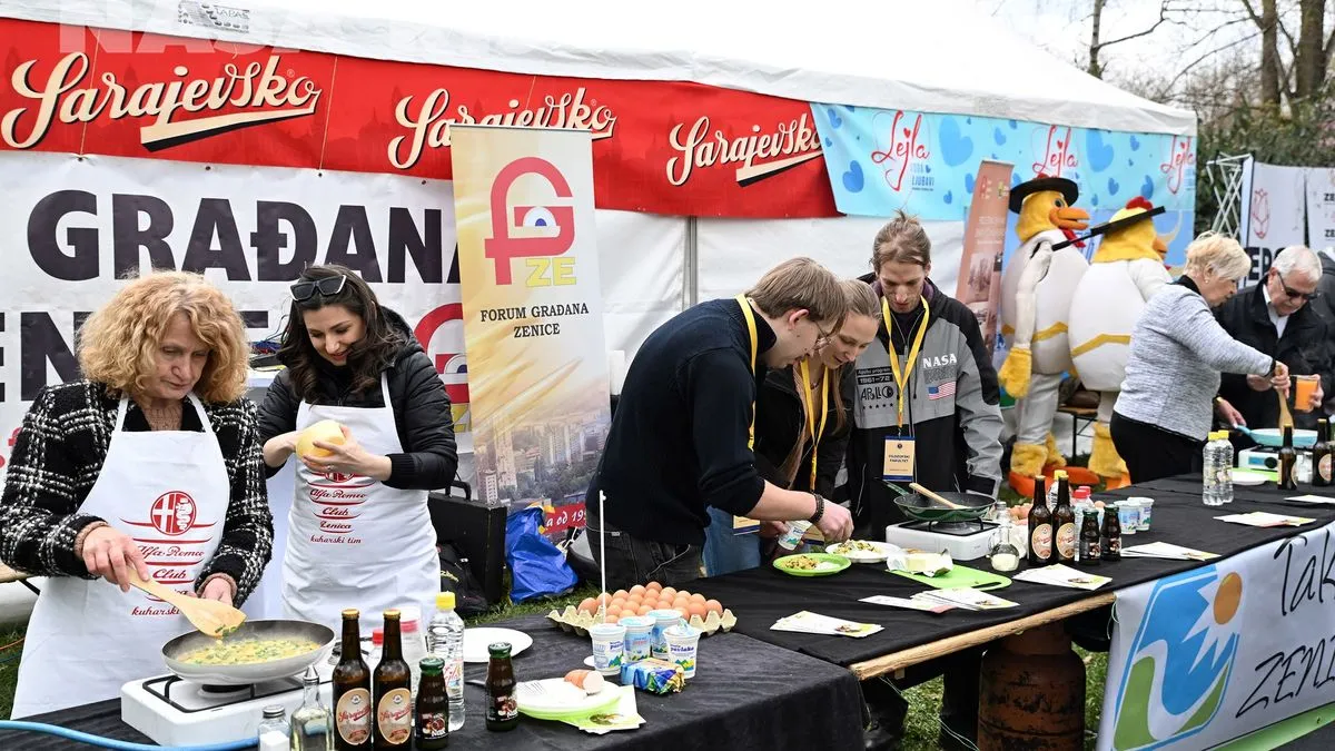 Čimbur od 1.000 jaja: Čimburijada izmamila Zeničane na obalu rijeke Bosne 